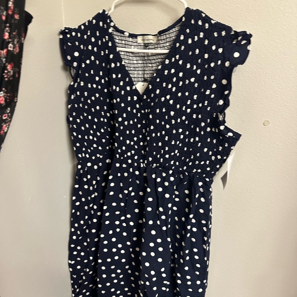 2xl Maternity Dress Navy Polka Dot Dress